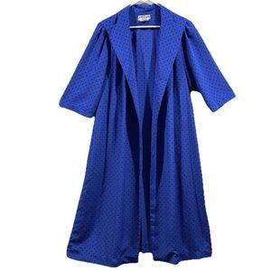 Vintage Polka Dot Duster Jacket Fall Layering Medium Boho Retro